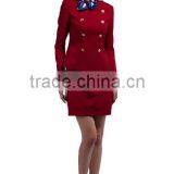 2016 New Style Cotton/polyester Blend Elegent Stewardess Airline Uniform for Stewardess Customize Logo Wholesale thumbnail-2