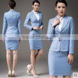 Juqian Suits Simple Pattern Blue Women Office Uniform Design Women's Elegant Dress Suit thumbnail-2