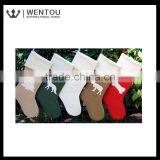 Fashion Personalized Burlap Cute Christmas Stocking thumbnail-1