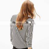 2017 OEM Spring v Neck Cutting Latest Custom Shirt Women Designs thumbnail-3