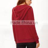 Factory Wholesale Last Design Blank Comfortable Full Zip Women's Hoodies thumbnail-5