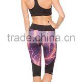 Custom Design Heat Transferred Printing Women Wearing Tight Leggings Joggers Pants Yoga Wear thumbnail-5