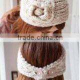 2014 Winter Wholesale Hand Knitted Headband Embroidered Ear Warmers thumbnail-2