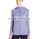 Women's Heathered Knit Zipper-up Hoodie thumbnail-5