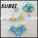 2016 New Korean Children Swimwear Girls Swimwear Bikini Swimsuit Baby Baby With a Waterproof Cap thumbnail-3