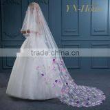 2016 New Design 2 Layers Bead Edged Wedding Accessories Bridal Veil Wholesale thumbnail-3