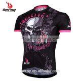 BEROY 100 Polyester Skull Pattern Cycling Jersey Short Sleeve,high Quality Bicycle Sweat Shirt thumbnail-2