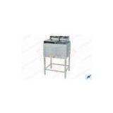 2 Basket Restaurant Deep Fryer With Stainless Steel Body , 8 KW thumbnail-1