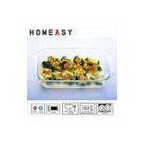 2200ml Transparent Borosilicate Glass Baking Dish Thermostability , Bread Baking Pan thumbnail-1