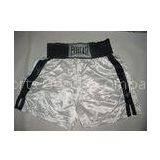 Customized White Mens Boxing Shorts for Training , Competition
