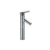 Single Level Vanity Tall Basin Tap Faucets , Metered Clavate Basin Mixer Tap