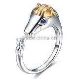 Old Chinese"Chinese Twelve Zodiac" Silver The Twelve Animal of Year Knuckle Open End Ring thumbnail-4