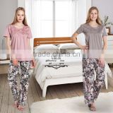 fashionable new design %100 cotton pajamas for ladies