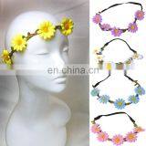 Daisy Daisy Flower Crown Headband Garland Hairband Christening Festival Elastic Floral Hair FH2239 thumbnail-1