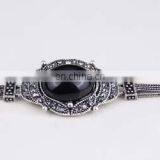 Retro Exaggerated Alloy Multicolor Gemstone Bracelet, Enamel Fashion Jewelry Bracelets, Onyx Bracelet thumbnail-6