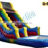 Inflatable Water Slide With Swimming Pool