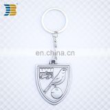 shield shape custom made silver plating keychain with engraving