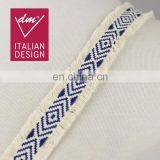 Fashionable cotton jacquard two-sided fringe ribbon trim