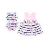 Girl Stripe And Star Backless Kids Twirl Dress 4th Of July Dress thumbnail-2