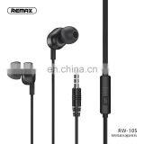 Remax RW-105 Universal Stereo With Mic Wired Earphone For Calls & Music thumbnail-3