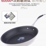 Pan Skillets Non-stick Pans DuPont Teflon Nonstick Coating Pan Try-ply Stainless Steel Fry Pan thumbnail-5