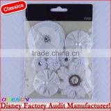 Disney Universal NBCU FAMA BSCI GSV Carrefour Factory Audit Manufacturer White Summer Roses Paper Flowers