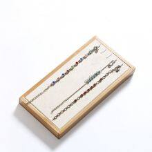 Bamboo and Wood Jewelry Viewing Pallet Ring Necklace Pendant Bracelet Earring Jewelry Display Storage Box Jewelry Display Props thumbnail-3