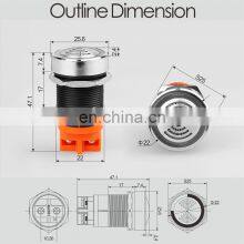 AD16-22SM Flash LED Alarm Indicator Light Signal Lamp Flashmetal Buzzer DC12V DC24V AC 220V 22mm Intermittent Sound thumbnail-4
