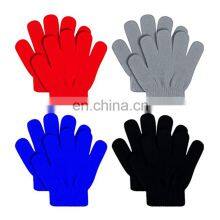 Customized 100% Acrylic Knitted Full Finger Children Kids Winter Warm Gloves Magic Glove thumbnail-1