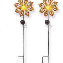 OEM Customized New Design Garden Metal Solar Garden Patio Light Wind Spinners thumbnail-4