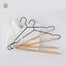 OEM Wooden Metal Hanger Clothes Garment Shirt Coat Pants Laundry Clothing Apparel Trousers Hanger Factory Supply thumbnail-3