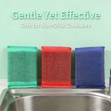 3Pcs Pack Heavy Duty Stainless Steel Sponge Scourer From Factory thumbnail-1