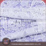 China Supplier Beautiful Flower Chemical Water Soluble Laser Lace Embroidery Fabric thumbnail-6