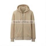 custom high quality blank men zipper fitted hoodie wholesale