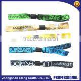 Fashion Disposable Woven Wristbands,Custom Event Woven Wristband With Slide Lock Quality Choice