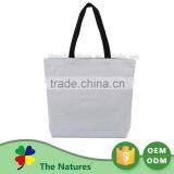 Top Grade Custom Printing Promotional White Cotton Pink Tote Bag thumbnail-2