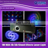 Hottest sell ILDA 2D 3D animation 1w rgb laser