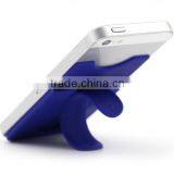 New Eco-friendly 3m Sticker Silicone Mobile Phone Card Holder With Stand thumbnail-1