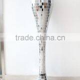 2014 Wedding Walk Stands;Decorative Resin Wedding Pillar for Wedding;resin Vase With Mirror Surface(S-108)