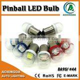 AC 6.3V 5630 Clear LED Pinball BA9S Replacement for Stock 44 47 Bulb