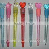 2014 plastic ball pen with flashing light.light pen with highlighter                        
                                                Quality Choice