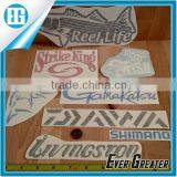 Fishing DECALS STICKER vinyl lure reel rod hook tackle box tug canoe boat fly