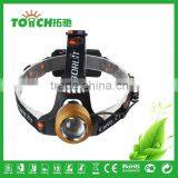 Gold Color Focus Zoom Led Headlamp 2000 Lumen Super Bright Head Lamp Miner Light for Night Searching thumbnail-4