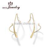 14k Gold Spiral Earrings Tailored Gilded Beautiful Designed Earrings thumbnail-1
