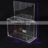 Customized Shape Clear Acrylic Donation Box thumbnail-3
