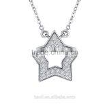 2016 trendy wholesale silver jewelry star shape necklace