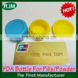 Newly Round clear silicone waterproof powder jars/ silicone wax container
