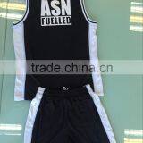 Your Team Logo Printing Black and White Color Design Basketall Clothes Breathable Sublimation Basketball Uniform Supplier's Choice thumbnail-2