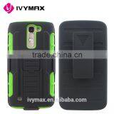 IVYMAX China Factory Wholesale Import Hybrid Hard Cover Shockproof Case With Belt Clip Screen Protector for LG K7/M1/Trubite5