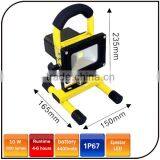 Warranty 2 Year Epistar 10w IP67 Aluminum Emergency Led Rechargeable Floodlight